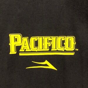 Lakai Pacifico Graphic T Shirt Black Yellow Logo Short Sleeve Tee Mens Large